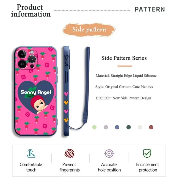 Sonny Angel Radish Phone Case for iPhone 11 12 13 14 15 16 Pro Max XR XS 7 8 SE 15 Plus 13 Mini Cover 3