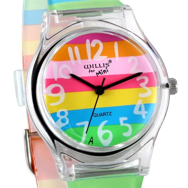 LANCARDO Rainbow Quartz Watch Women Ladies Christmas Brand Luxury Girl Silicone Wrist Watch Clock Montre Femme Relogio Feminino 2