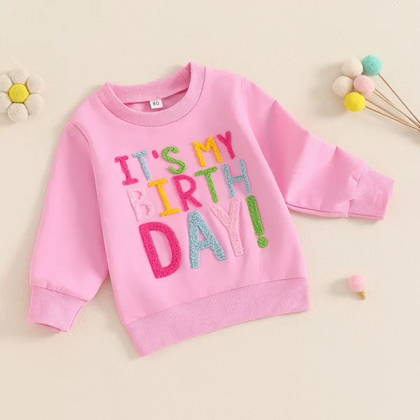 Birthday Girl Sweatshirt – Embroidered Pullover for Toddlers & Little Girls 2