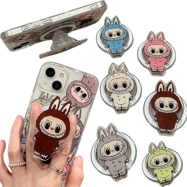Labubu The Monsters Magnetic Phone Grip – Cute Folding Socket & Stand for MagSafe iPhone & Samsung 1