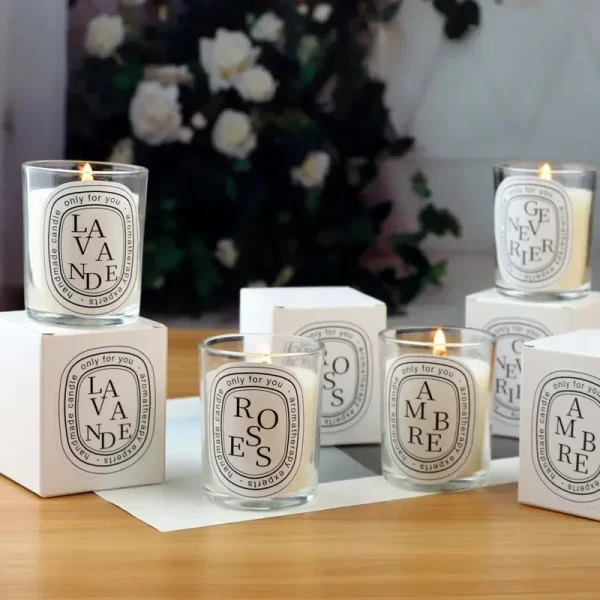 Transparent Scented Fragrance Romantic Candle Light Gift Scented Aromatic Candles Guest Gift Candles Wedding Candles Candle Jar 1
