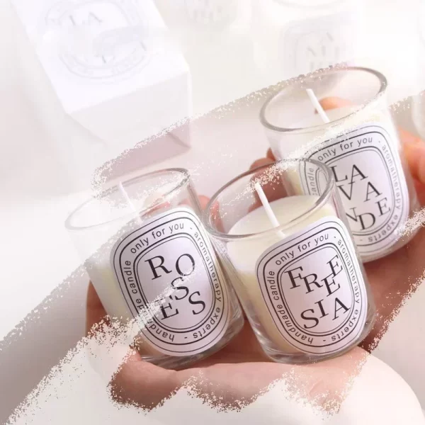 Transparent Scented Fragrance Romantic Candle Light Gift Scented Aromatic Candles Guest Gift Candles Wedding Candles Candle Jar 3