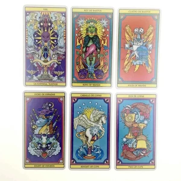 The New Arrival Traditional Chinese Style Tiger Lion And Dragon Elements Tarot of The God of The Three Cards 4