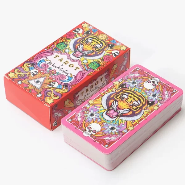 The New Arrival Traditional Chinese Style Tiger Lion And Dragon Elements Tarot of The God of The Three Cards 1