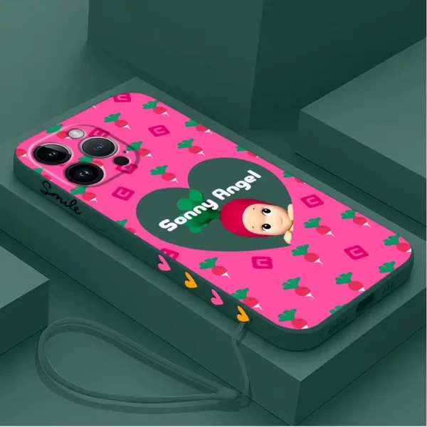 Sonny Angel Radish Phone Case for iPhone 11 12 13 14 15 16 Pro Max XR XS 7 8 SE 15 Plus 13 Mini Cover 6