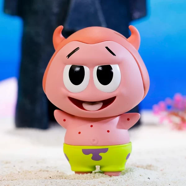 POP MART Labubu Sponge Bob blind box Square Paints The Monsters Collectible Cute Action Kawaii Animal Figures Desktop Ornament 3