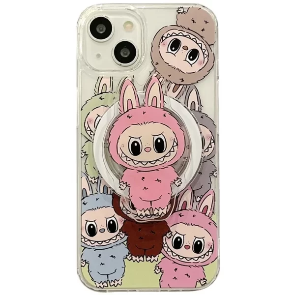 Labubu The Monsters Magnetic Phone Grip – Cute Folding Socket & Stand for MagSafe iPhone & Samsung 6