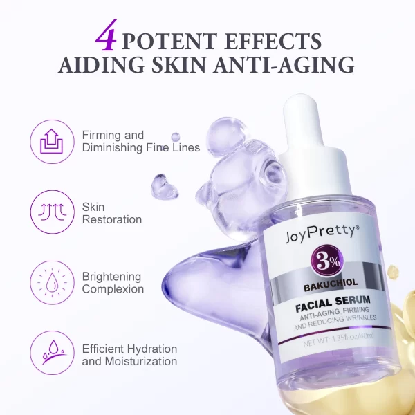 Retinol Anti-Wrinkle Face Serum Collagen Anti-Aging Hyaluronic Acid Whitening Bakuchiol Serum Facial Skin Care 40ml 2