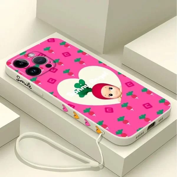 Sonny Angel Radish Phone Case for iPhone 11 12 13 14 15 16 Pro Max XR XS 7 8 SE 15 Plus 13 Mini Cover 5