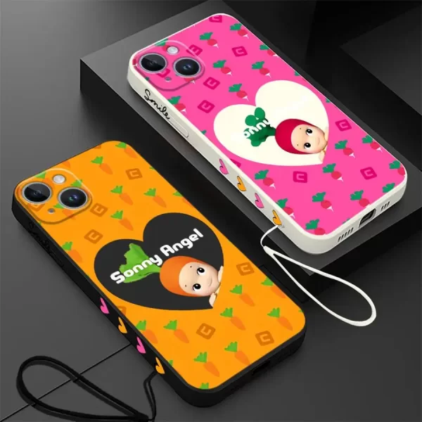 Sonny Angel Radish Phone Case for iPhone 11 12 13 14 15 16 Pro Max XR XS 7 8 SE 15 Plus 13 Mini Cover 1
