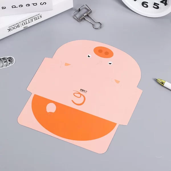 10pcs Random Color Cartoon Animal Envelope Message Thank Card Baby Birthday Party Invitation Greeting Holiday Universal Sheet 5