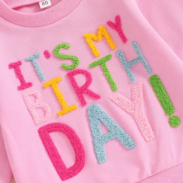 Birthday Girl Sweatshirt – Embroidered Pullover for Toddlers & Little Girls 5