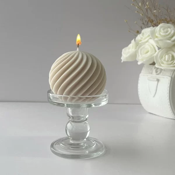 Nordic Style Geometric Wave Ball Scented Candle Aromatherapy Soy Wax Candles Wedding Birthday Candle Party Home Decoration 2