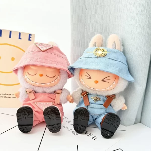 Anime Labubu Doll Clothes Fashion Overalls Labubu Idol V1 V2 Dolls Clothing Accessories 15/17cm Plush Doll Universal 5