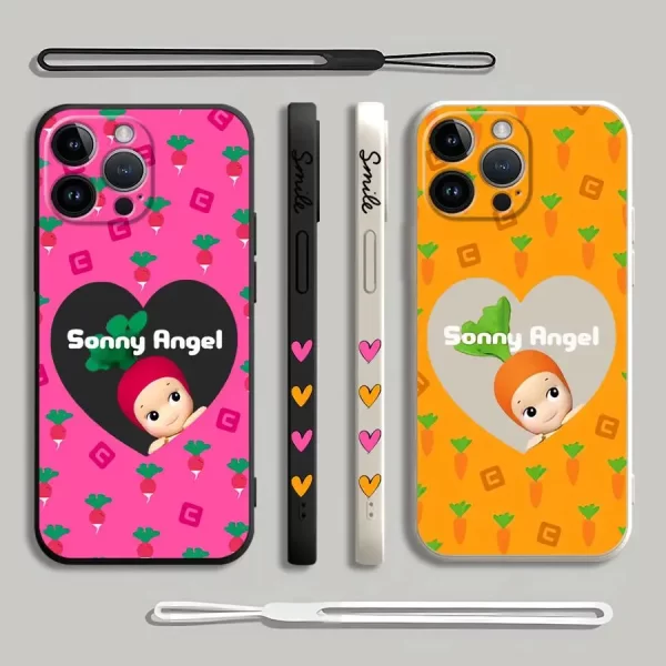 Sonny Angel Radish Phone Case for iPhone 11 12 13 14 15 16 Pro Max XR XS 7 8 SE 15 Plus 13 Mini Cover 2