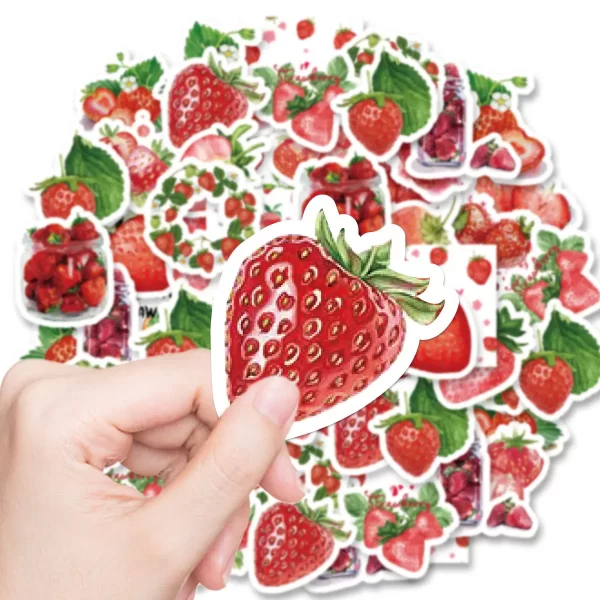 46pcs Strawberry-Themed Stickers – Sweet Style for DIY Fun 2