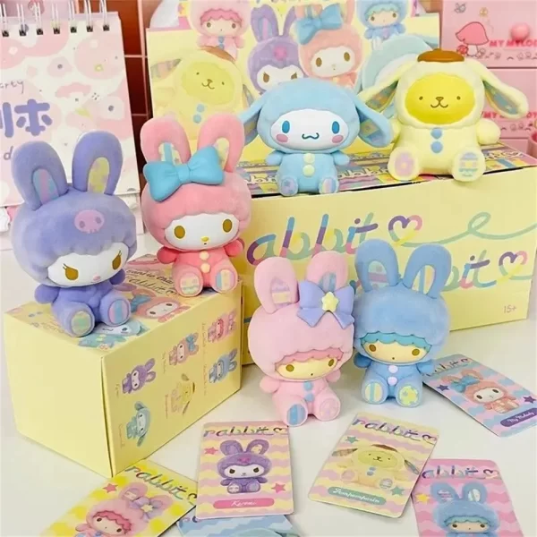 Miniso Sanrio Blind Box – 1PC Random Plush Rabbit Doll (Cinnamoroll, Kuromi & Friends) | Collectible Figurine Gift Toy 2