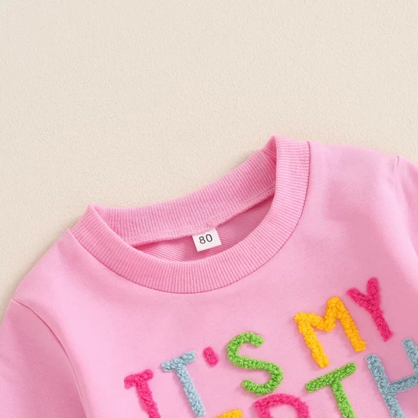 Birthday Girl Sweatshirt – Embroidered Pullover for Toddlers & Little Girls 4