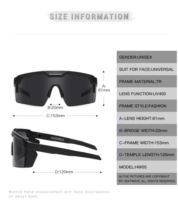 Heat Wave HW05 Windproof Outdoor Sports Sunglasses – Unisex High-Quality Polarized Lenses 2