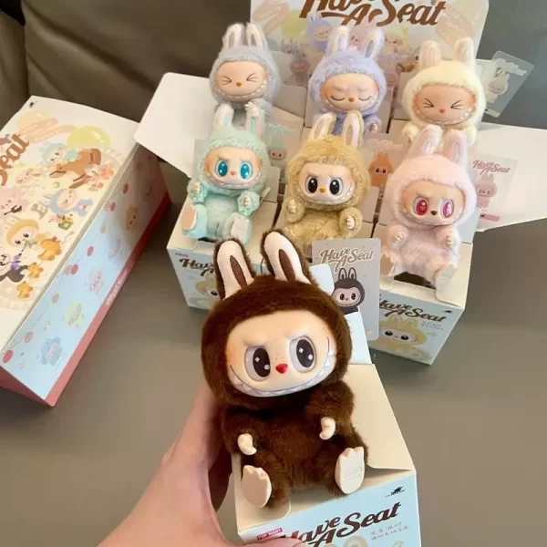 POPMART Original Labubu 100%Genuine version The Monster Macaroon Blind Box Vinyl Face Series Keychain Bag Pendant Collectible 2