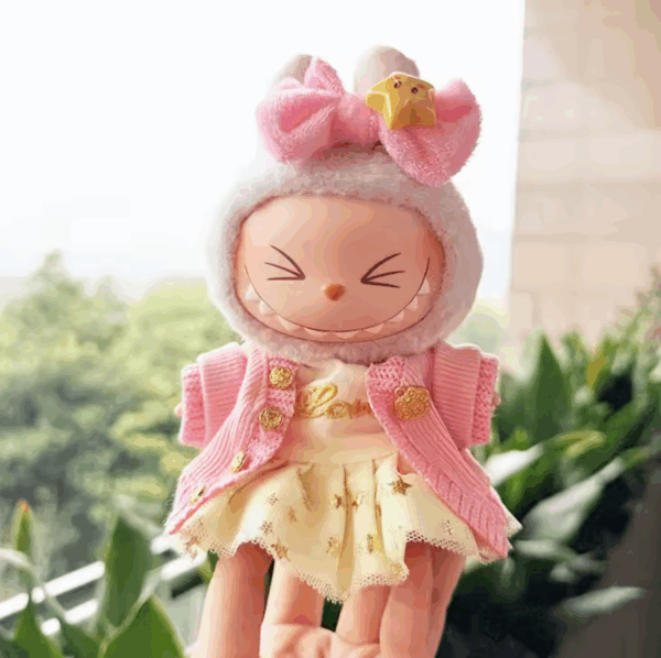 Handmade Macaron-Inspired Labubu Outfit – Doll Accessories - Image 7